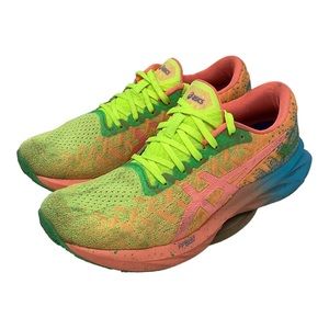 Asics Dynablast Orange Yellow Green Blue Multicolor Lace Up Sneaker Shoe 8